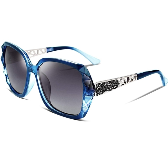 Women sunglasses square glasses polarized shiny - Picture 2 of 14